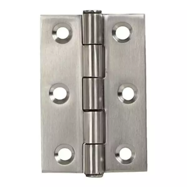 GENERIC AS Trader Window Door Butt Hinge 3 Inch X 16 Guage / 1.75 mm Thickness Riveted Type (Pack of 6)