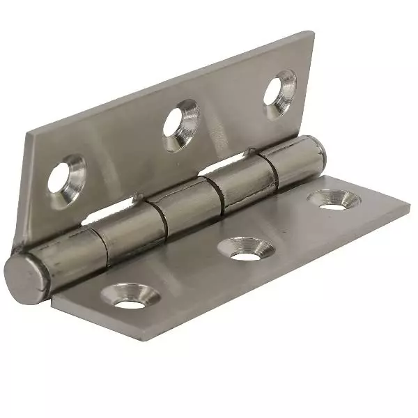 GENERIC AS Trader Window Door Butt Hinge 3 Inch X 16 Guage / 1.75 mm Thickness Riveted Type (Pack of 6)