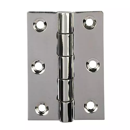GENERIC Titanium Series Heavy Duty Butt Hinges Stainless Steel Platinum Finish 3 Inch x 12 Gauge 2.5 mm Thick (Pack of 20)