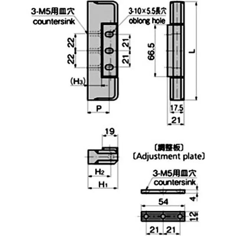 TAKIGEN Stainless Steel Corner Hinge Mirror Buffing, FB-1613-3