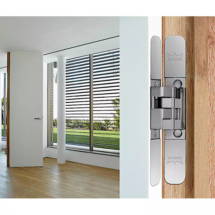 DORMA 3 D Concealed Hinges Stainless Steel Satin Finish 120 Kg Load Capacity, 30160