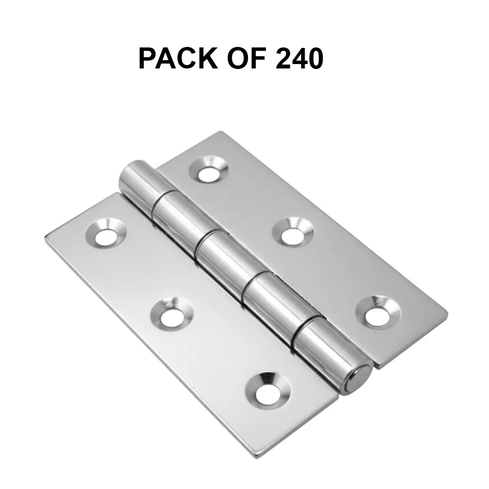 Cozi Gold Concealed Butt Hinges 4 inch x 14 Gauge Chrome (Pack of 240)