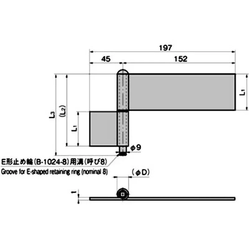 TAKIGEN Assembled Flag Hinge Zinc Plating Chromate Treatment, B-61-1