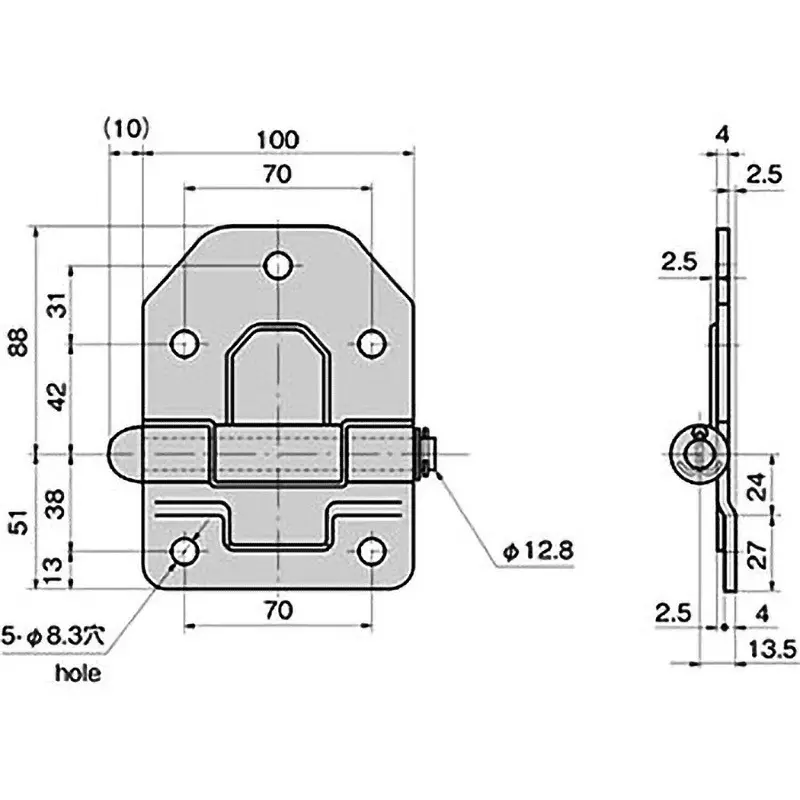 takigen-stainless-steel-swing-hinge-mirror-buffing-finish-for-truck-b-1867-1s