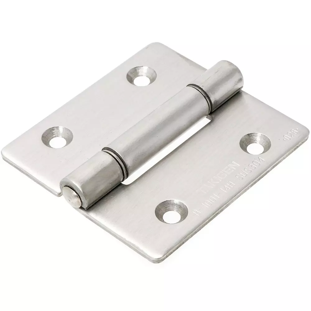 TAKIGEN Heavy-Duty Flat Hinge Stainless Steel Hairline Finish L75xW70xT3 mm, B-1001-14H