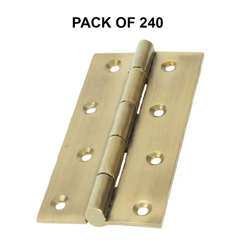 Cozi Gold Butt Hinges Premium & Concealed 4 inch x 12 Gauge Antique (Pack of 240)