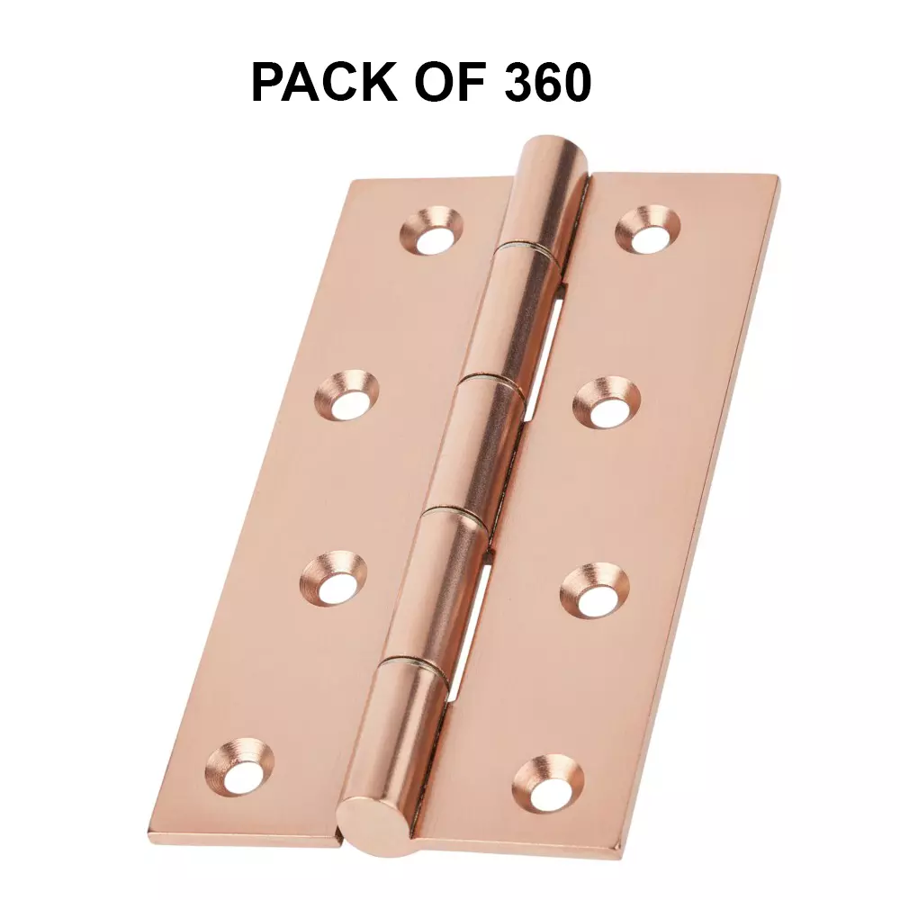 Cozi Gold Butt Hinges Premium & Concealed 3 inch x 12 Gauge Rose Gold (Pack of 360)