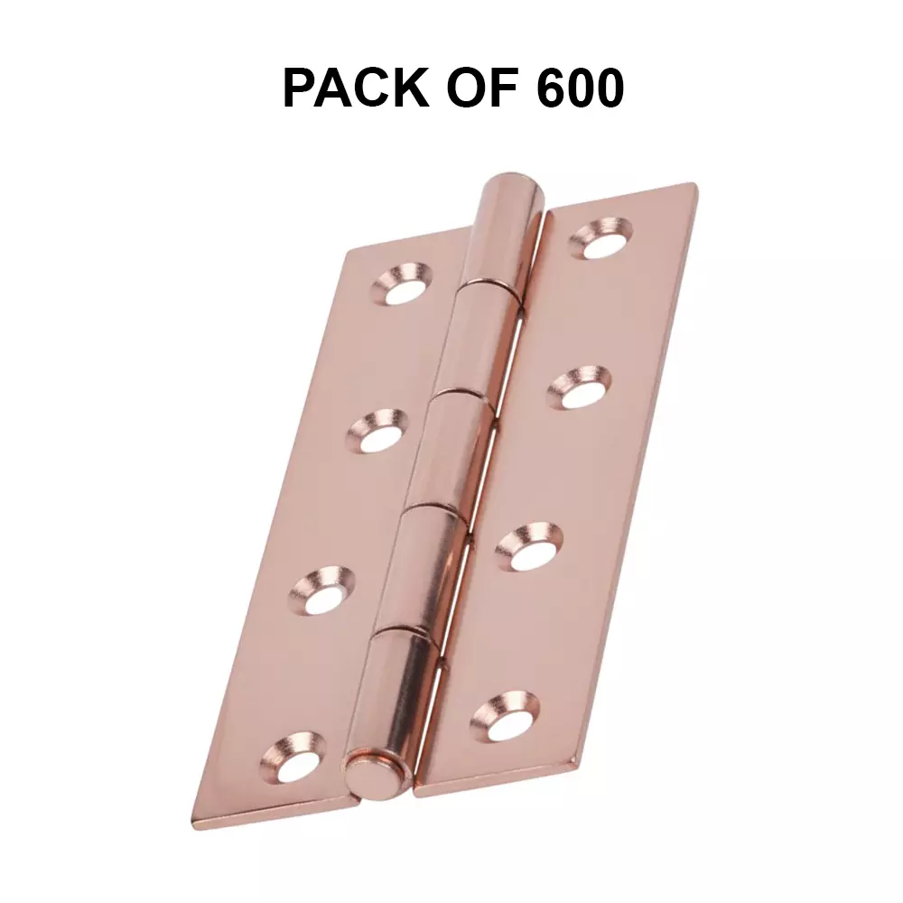 Cozi Gold Heavy Narrow Hinges Premium & Concealed 75X19X19 mm Rose Gold (Pack of 600)