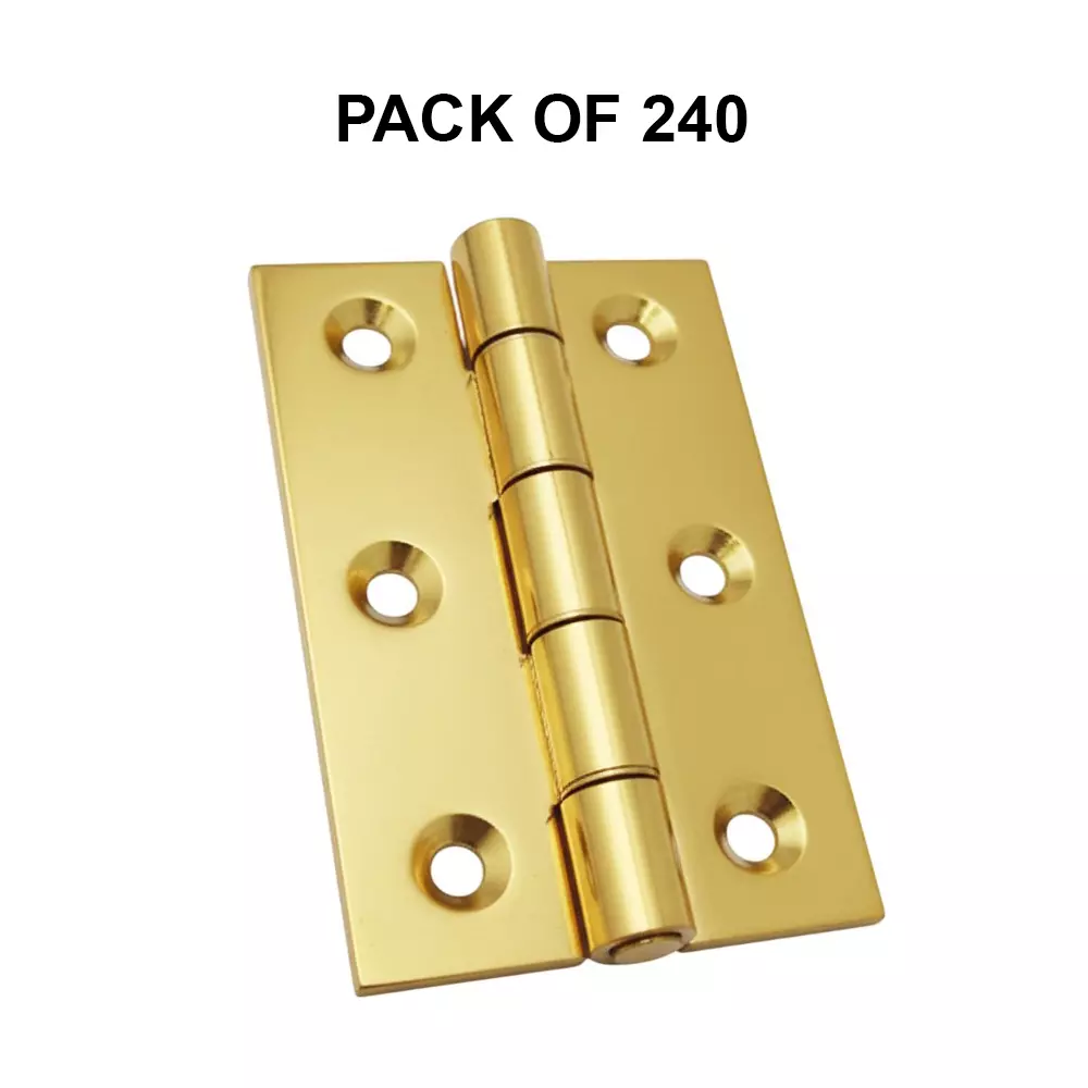 Cozi Gold Medium Butt Hinges Premium & Concealed 5 inch x 14 Gauge Gold (Pack of 240)