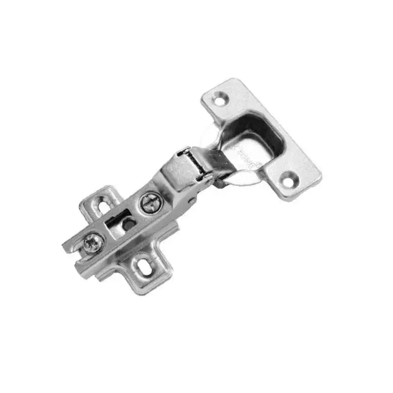 OZONE Auto-Close Concealed Half Overlay Cabinet Hinge 2-Hole Screw-On Design 14-22 mm Door Thickness Nickel Plated, EC351-SO-B2S C8 NP