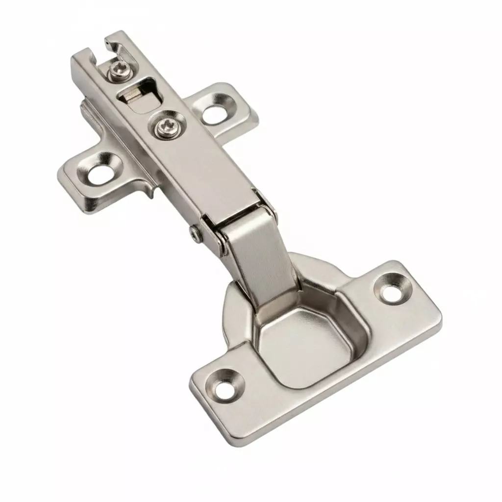 GODREJ Cabinet Hinge Soft Close 105° Full Overlay 2 Hole 35 x 11.5 mm Cup Diameter Nickel Plated Finish, 2679
