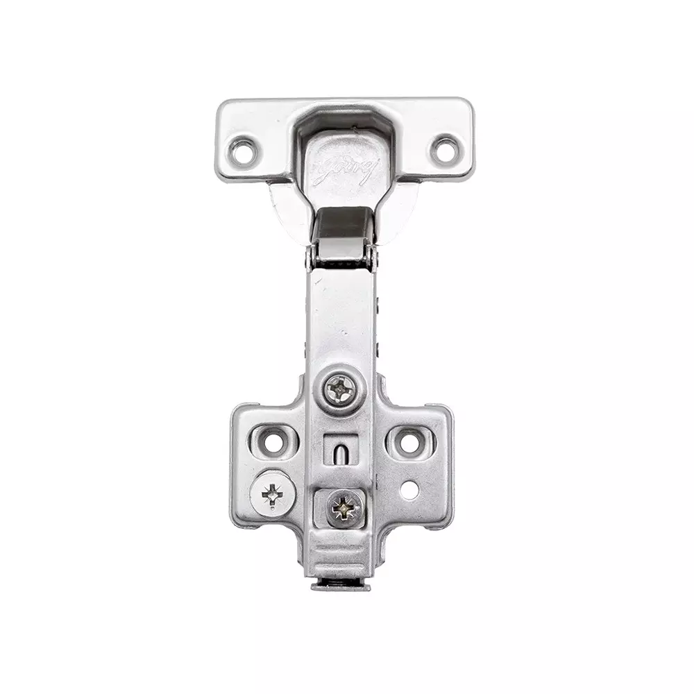 GODREJ 3D Cabinet Hinges 98° Full Overlay 4 Hole 35 x 12 mm Cup Diameter Nickel Plated Finish, 2513