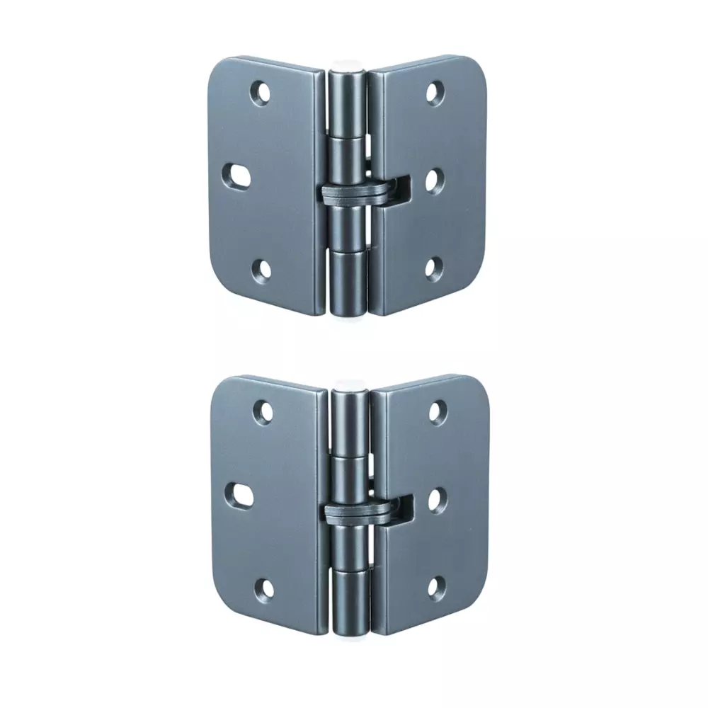 Ebco Inline Hinge Black Finish Die Cast Metal, Size for Folding Shutters, HI1 (Set of 2)
