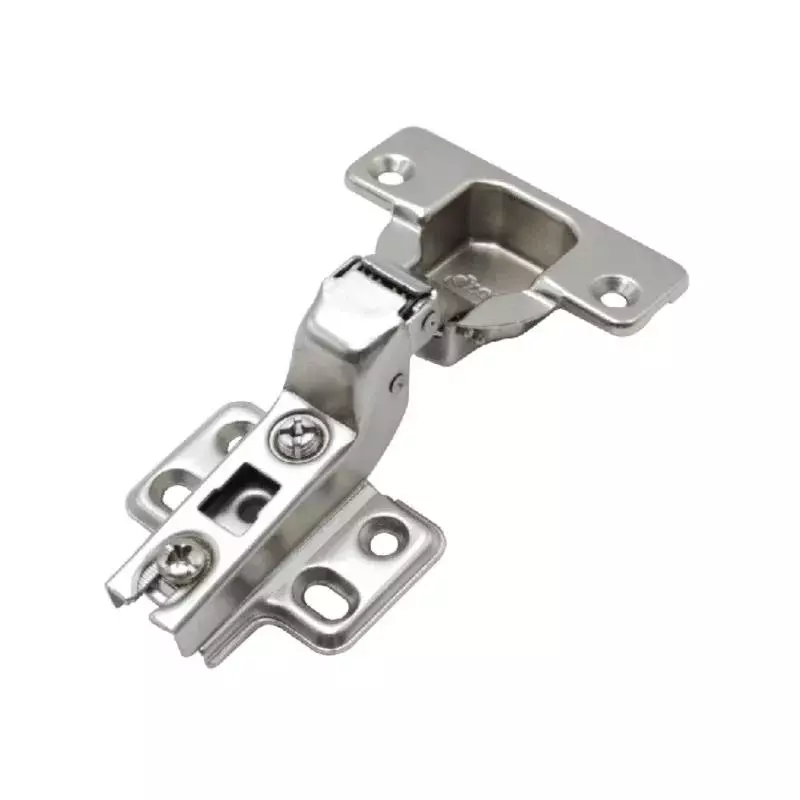 OZONE Auto-Close Concealed Inset Cabinet Hinge 4-Hole Screw-On Design 14-22 mm Door Thickness Nickel Plated, EC351-SO-C4S C15 NP