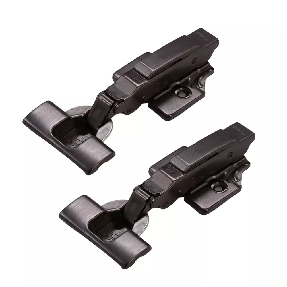 Ebco 3D Max Slow Motion Hinge Gun Metal Finish, 18-27 mm Door Thickness, Inset, HSM3-3DM-GM (Set of 2)