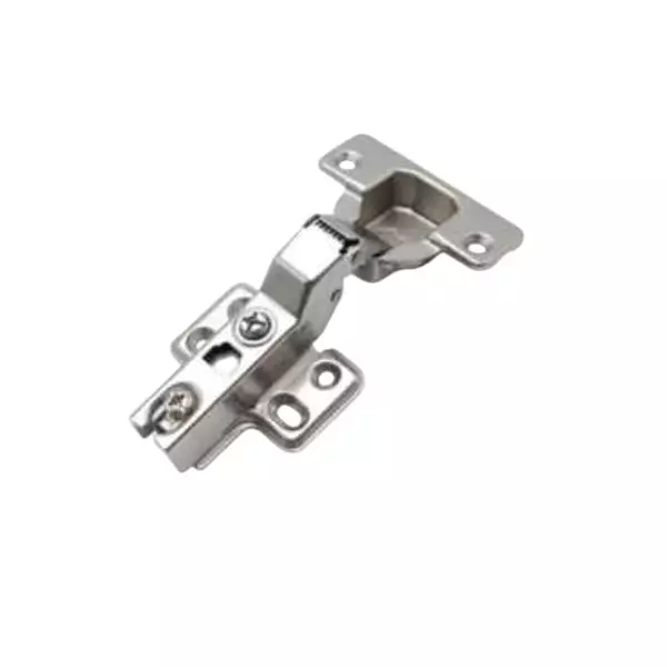 OZONE Soft Close Screw-On Concealed Hinge Half Overlay Cabinet Hinge 4-Hole Nickle Plated, OEC451-SO-B4S-SC C8 NP