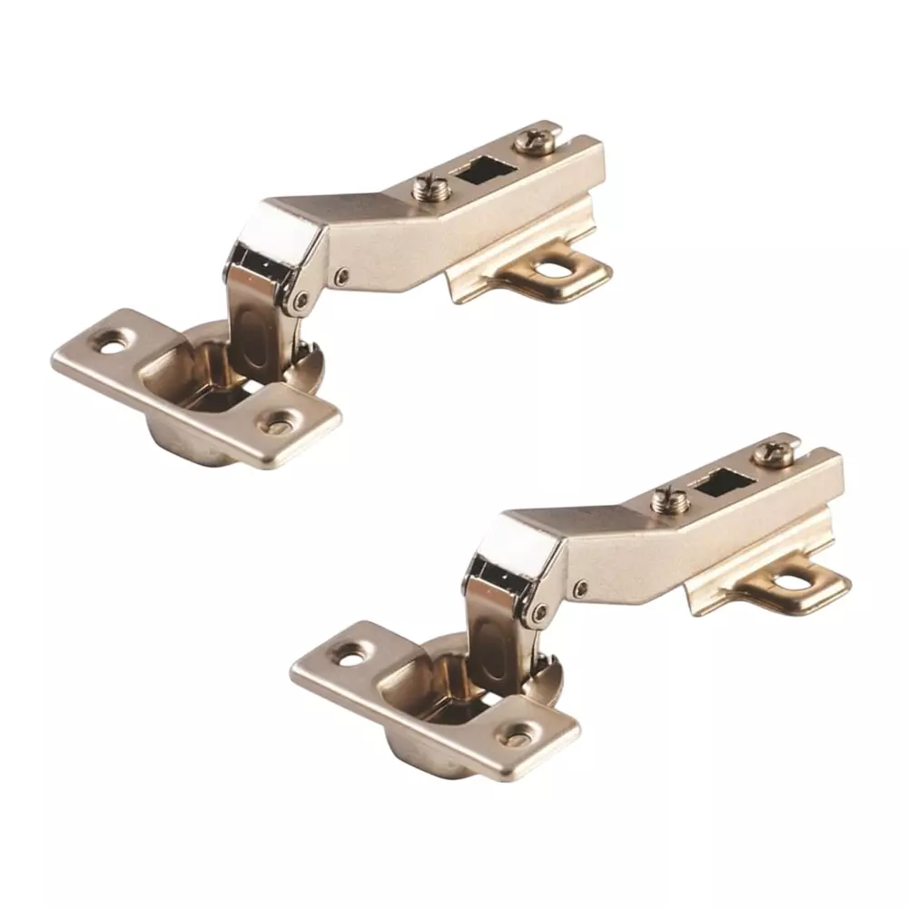 Ebco 45° Cross Corner Hinge Euro Type Nickel Plated Finish, Size 35 mm, EH45 (Set of 2)