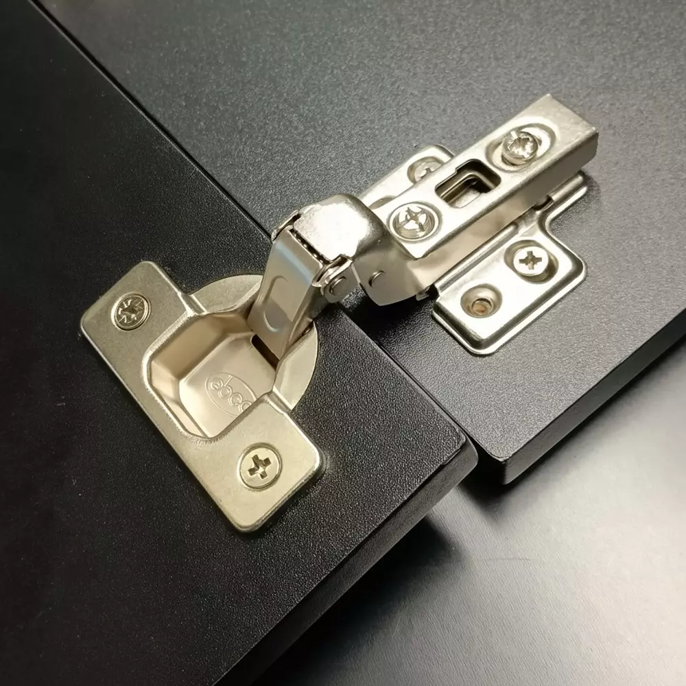 Ebco With 4 Hole Mounting Plate Click On Hinge Primary Series Nickel Plated Finish, Size 35 mm Inset, HC3-I-M1 (Set of 2)