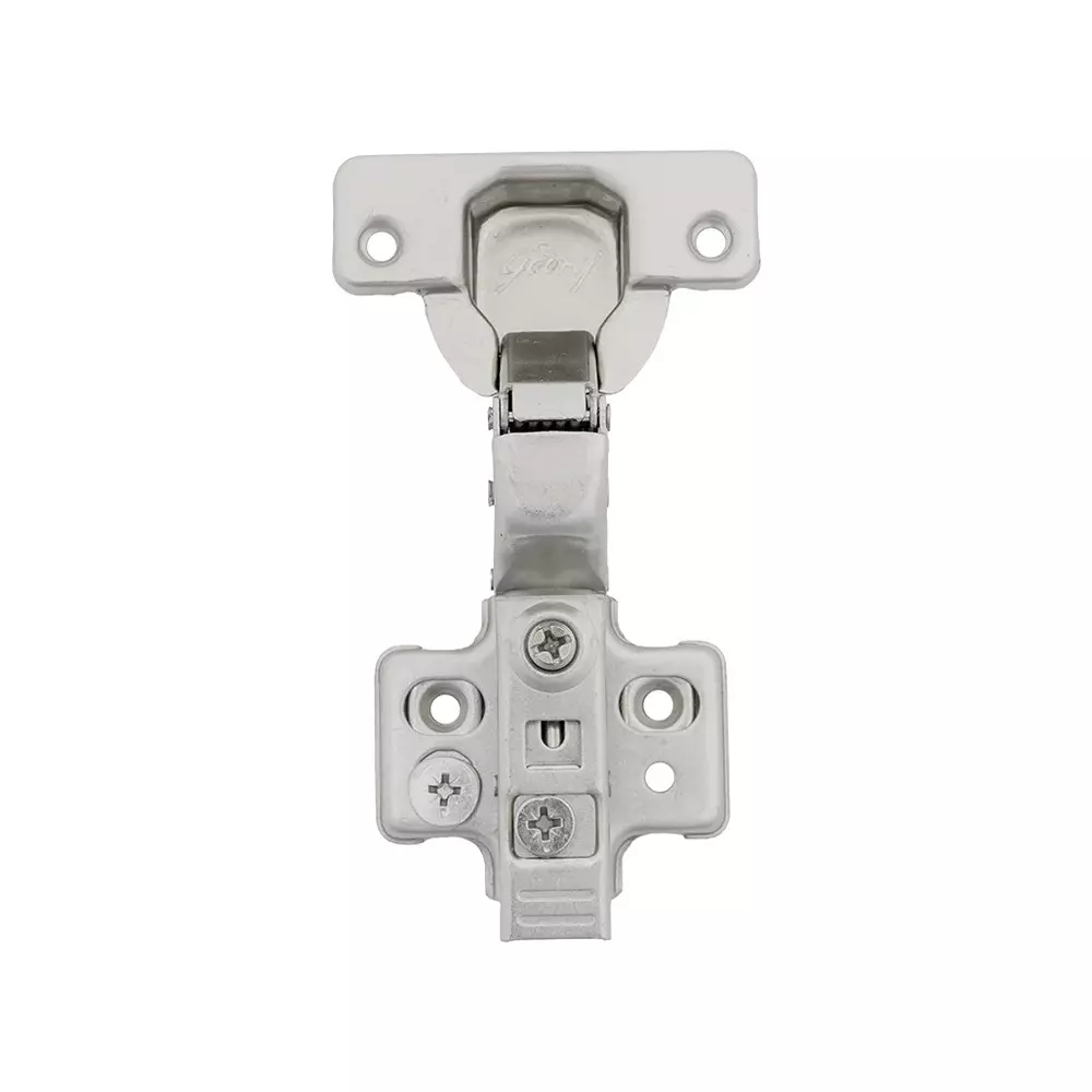 GODREJ 3D Cabinet Hinges 98° Inset 4 Hole 35 x 12 mm Cup Diameter Nickel Plated Finish, 2515