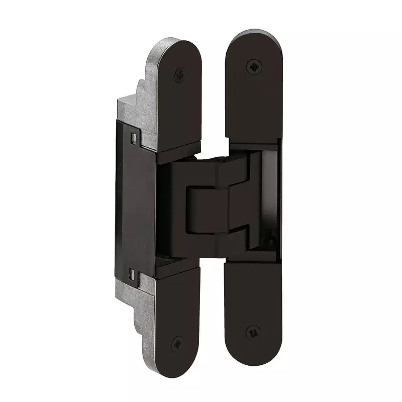 Hafele 3D Concealed Hinge TE340 Series 180 ° Opening Angle DIN Left/Right Mounting Black Matt Finish Suitable for Flush Doors Up to 80 Kg, 924.17.137
