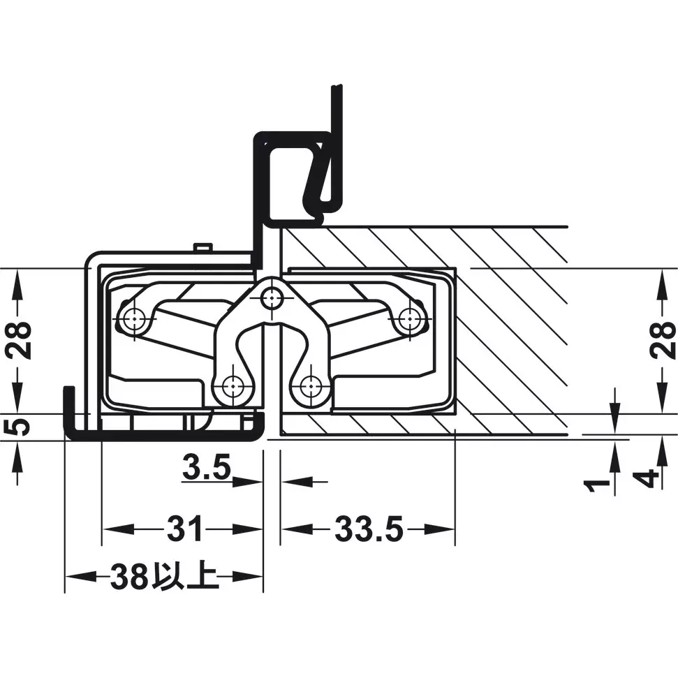 hafele-3d-concealed-hinge-te340-series-180-opening-angle-din-leftright-mounting-black-matt-finish-suitable-for-flush-doors-up-to-80-kg-92417137