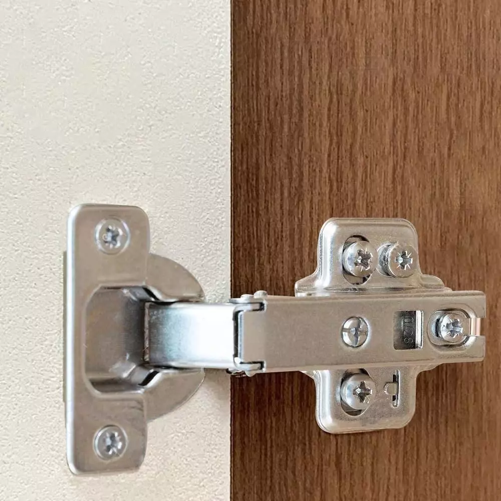 MED BUDDY Hydraulic Cabinet Hinge Clip-on Soft Close Concealed, 0 Crank- Full Overlay (Pack of 2 Pcs)