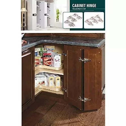 MED BUDDY Hydraulic Cabinet Hinge Clip-on Soft Close Concealed, 0 Crank- Full Overlay (Pack of 2 Pcs)