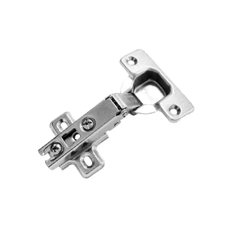 OZONE E-Series Auto Close Screw-On Hinge With 2 Hole Mounting Plate Nickle Plated