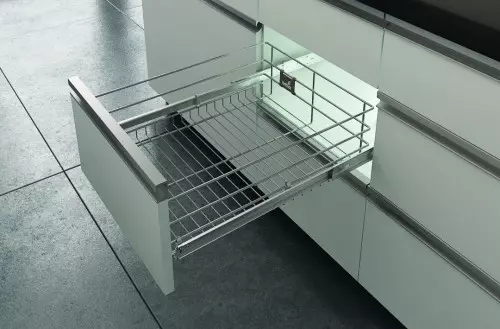 Hettich CargoTech M Plain Wire Basket  500 mm Depth  with KA Clamps 9190405
