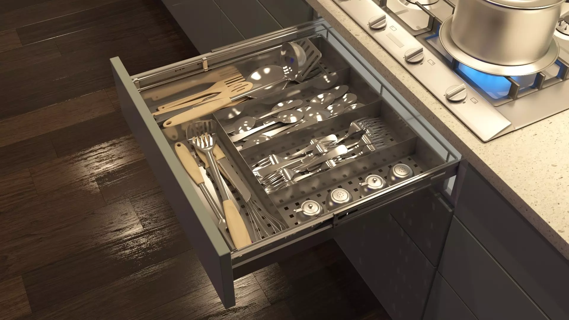 Hettich Cargo Cutlery Basket 486 x 500x 94 9275312