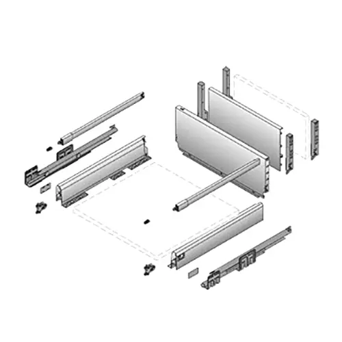Hettich Innotech 470 mm Size Silver Shelf Basket for Home & Office, 9243085