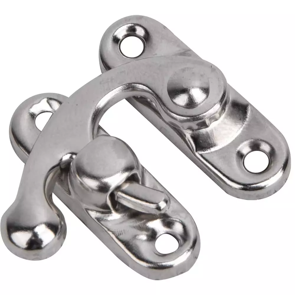 MED BUDDY Lock/Latch/Hook/Swing Clasp 34x28 mm Silver (Pack of 20 Pcs with Screws)