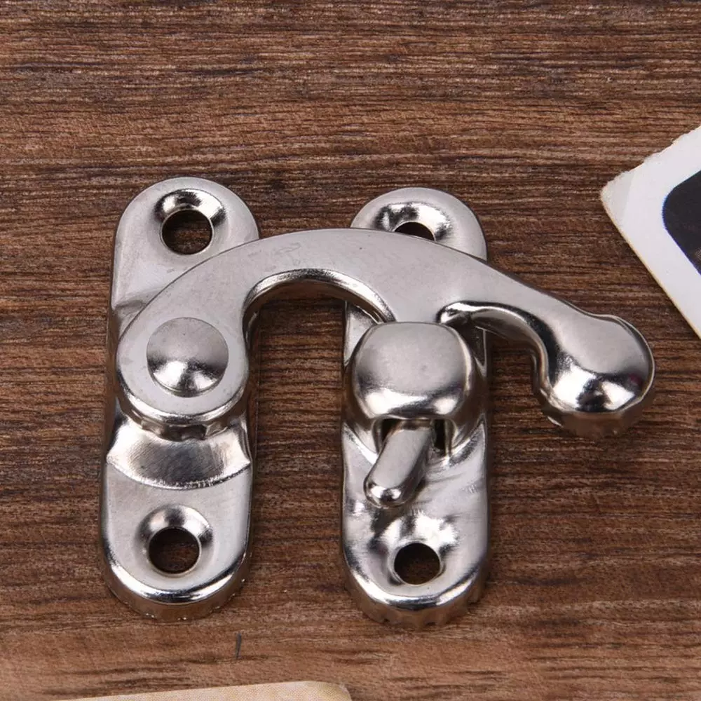 MED BUDDY Lock/Latch/Hook/Swing Clasp 34x28 mm Silver (Pack of 20 Pcs with Screws)