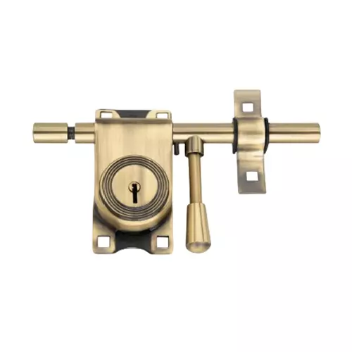 DM Locks 8 Inch (203.2 mm) 6 Lever Iron Kadi Tala Antique Finish , ALD 1003 - 8"