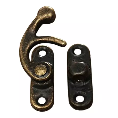 MED BUDDY Lock/Latch/Hook/Swing Clasp 34x28 mm Bronze (Pack of 20 Pcs with Screws)