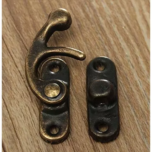 MED BUDDY Lock/Latch/Hook/Swing Clasp 34x28 mm Bronze (Pack of 20 Pcs with Screws)