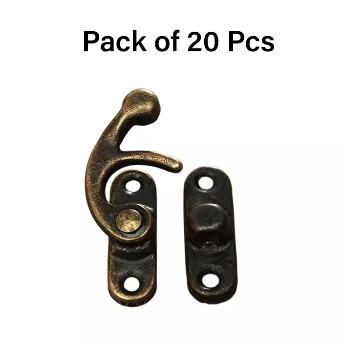 MED BUDDY Lock/Latch/Hook/Swing Clasp 34x28 mm Bronze (Pack of 20 Pcs with Screws)
