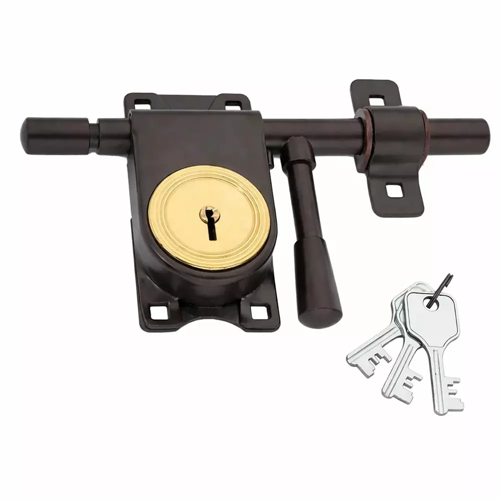 DM Locks 11 Inch (279.4 mm) 6 Lever Iron Kadi Tala Brown Finish , ALD 1002 - 11"
