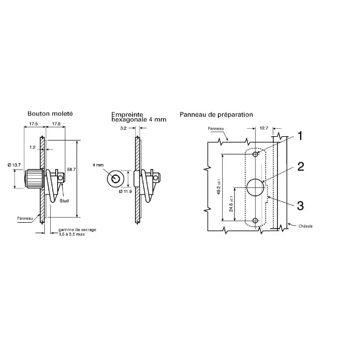 Southco Stainless Steel Compression Latch 58.7x17.5x35 mm, 57-10-201-40 (Pack of 2)