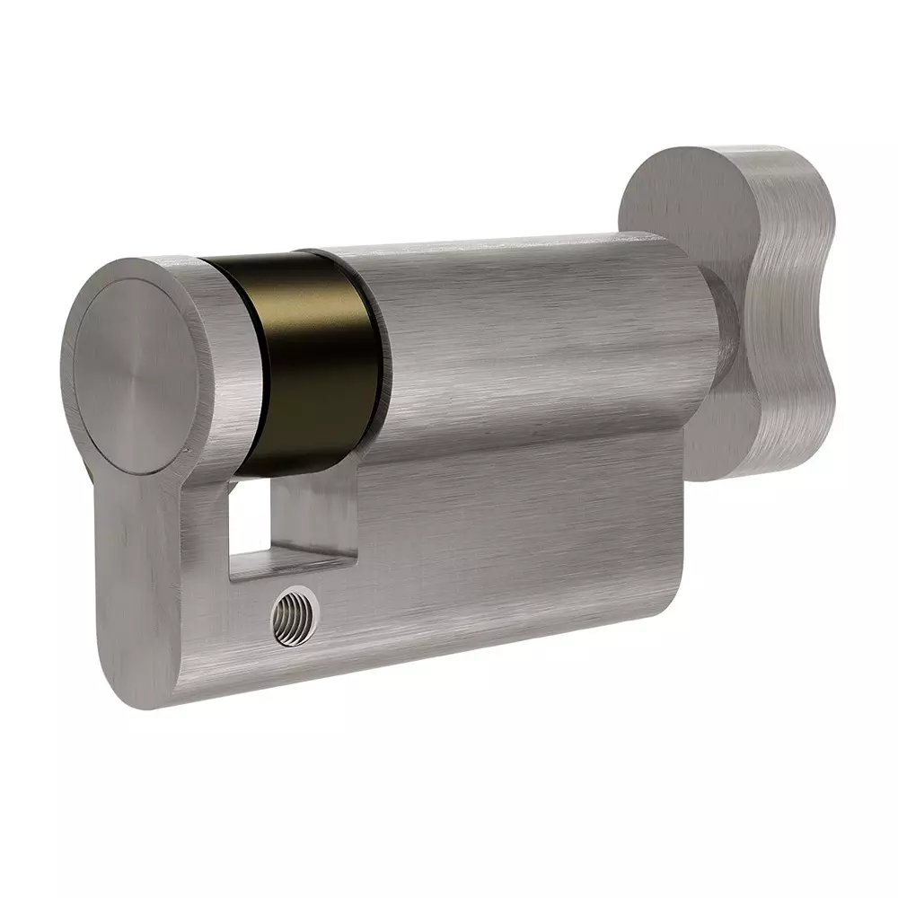 AIDO XL-C 3514 42 mm Satin Steel Finish Half Euro Profile Cylinder Lock