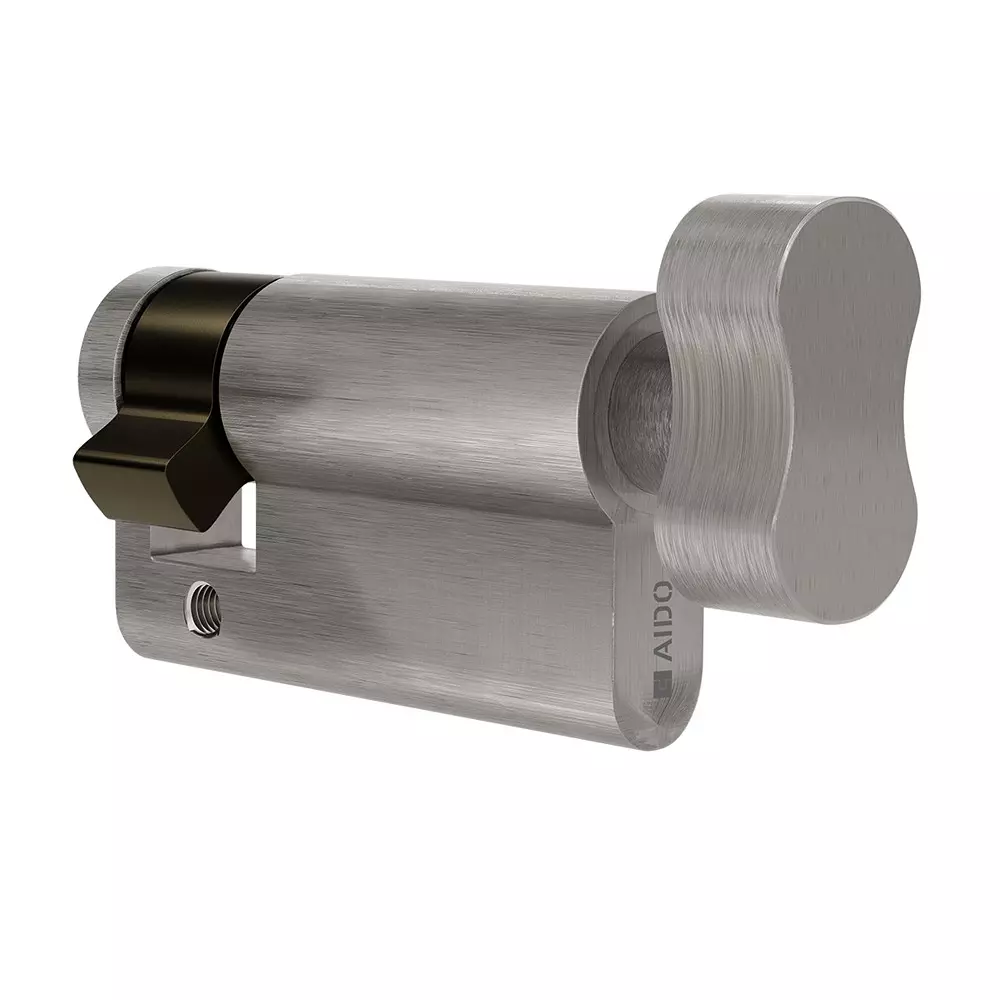 AIDO XL-C 3514 42 mm Satin Steel Finish Half Euro Profile Cylinder Lock