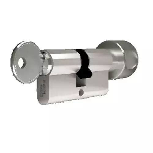 DORMA Euro Profile with Key & Thumbturn DEC 6 Plus 100 mm (50 mm + 50 mm) Nickel Plated Key & Thumbturn, 9111487