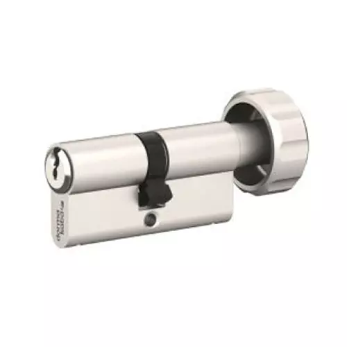 DORMA Euro Profile Cylinder Lock Pextra+ 71 mm (35.5 mm + 35.5 mm) Nickel Plated Key & Thumbturn, 9200649