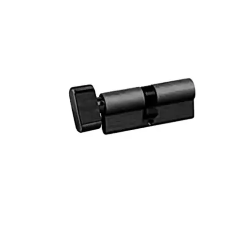 Hettich Euro Profile Cylinder Lock HTCL 80 One Side Key and One Side Knob Black Finish 60 mm Door Thickness