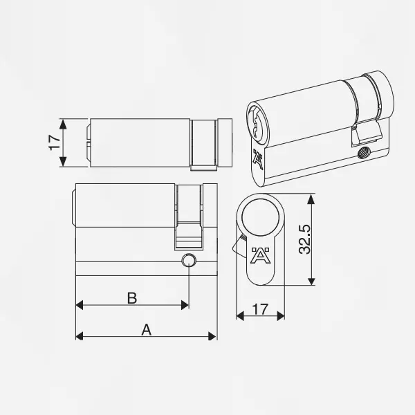 hafele-brass-single-cylinder-lock-euro-profile-4010-mm-size-with-3-keys-nickel-matte-finish-91688873
