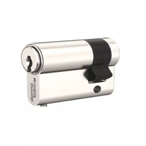 DORMA Euro Profile Cylinder Lock Quattro Plus 44.5 mm (35.5 mm + 9 mm) Nickel Plated,