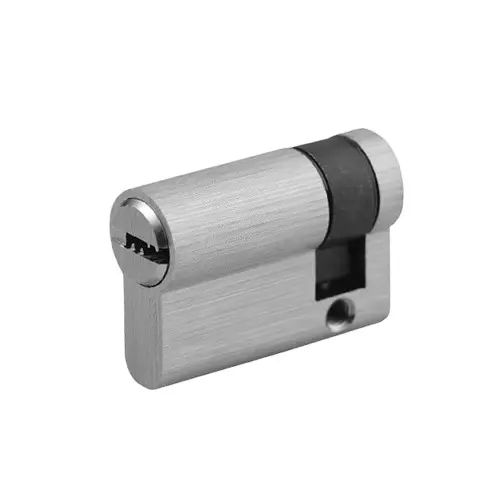 Hettich Euro Profile Cylinder Lock HHCL 45 One Side Key Only Stainless Steel Finish 45 mm Door Thickness, 9228185