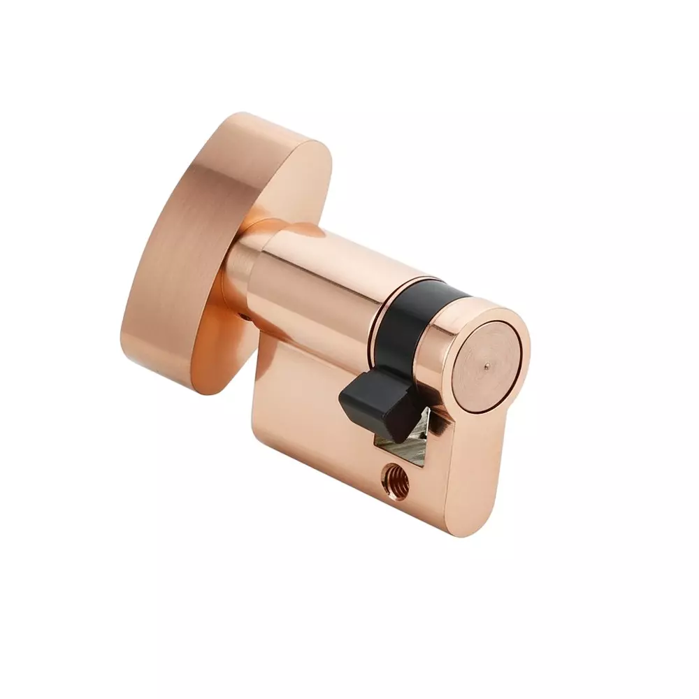 Quba Euro Profile Cylinder Lock RGPVD Finish 50 mm, Q HL
