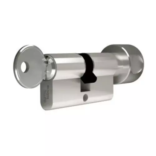 DORMA Euro Profile with Key & Thumbturn DEC 6 Plus 60 mm (30 mm + 30 mm) Nickel Plated Key & Thumbturn, 9111380