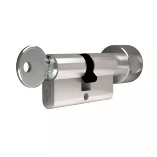 DORMA Euro Profile with Key & Thumbturn DEC 6 Plus 90 mm (45 mm + 45 mm) Nickel Plated Key & Thumbturn, 9111386